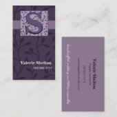 Damast-Knospen-Rebe-Visitenkarte TBA modische Visitenkarte (Vorne/Hinten)