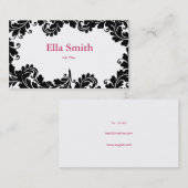 Damast-Kreis-Visitenkarte Visitenkarte (Vorne/Hinten)