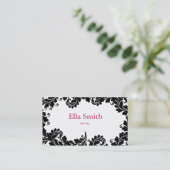 Damast-Kreis-Visitenkarte Visitenkarte (Stehend Vorderseite)