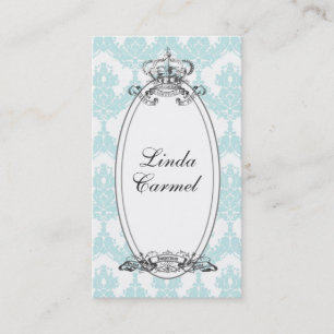 Damast-Kronen-Visitenkarte (Minze) Visitenkarte