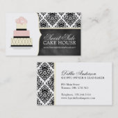 Damast-Kuchen-Bäckerei-Visitenkarten Visitenkarte (Vorne/Hinten)