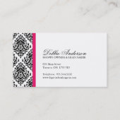 Damast-Kuchen-Bäckerei-Visitenkarten Visitenkarte (Rückseite)