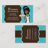 Damast-kundenspezifische Bäckerei-Visitenkarte Visitenkarte (Vorne/Hinten)