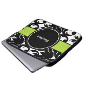 Damast-Laptop Sleeves Monogramm (Vorne Knopf)