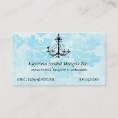 Damast-Leuchter-Geschäft Karte-Aqua 2 Visitenkarte (Rückseite)