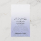 Damast-Leuchter-Visitenkarte (blau) Visitenkarte (Rückseite)