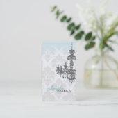 Damast-Leuchter-Visitenkarte Visitenkarte (Stehend Vorderseite)