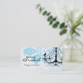 Damast-Leuchter-Visitenkarte Visitenkarte (Stehend Vorderseite)