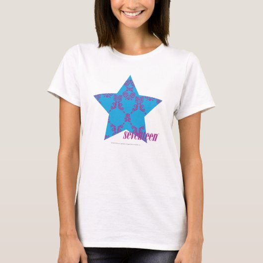 Damast Lila-Aqua 2 T-Shirt (Vorderseite)