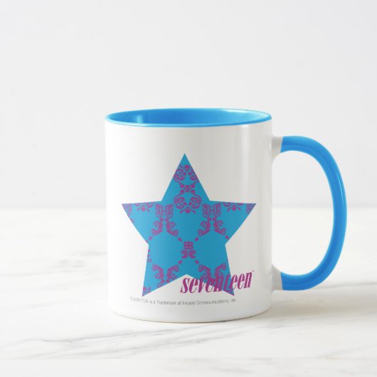 Damast Lila-Aqua 2 Tasse (Rechts)