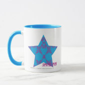 Damast Lila-Aqua 2 Tasse (Links)