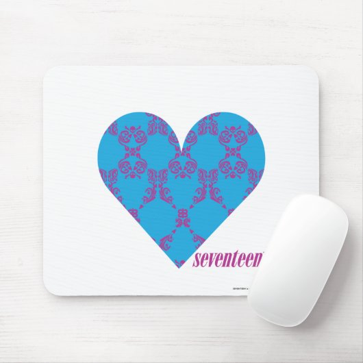 Damast Lila-Aqua 3 Mousepad (Mit Mouse)