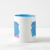 Damast Lila-Aqua 4 Tasse (Zentrum)