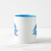 Damast Lila-Aqua Tasse (Zentrum)