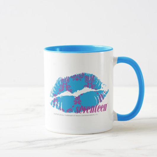 Damast Lila-Aqua Tasse (Rechts)