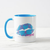Damast Lila-Aqua Tasse (Links)