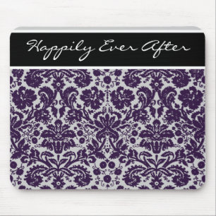 Damast Lila Hochzeit Mousepad