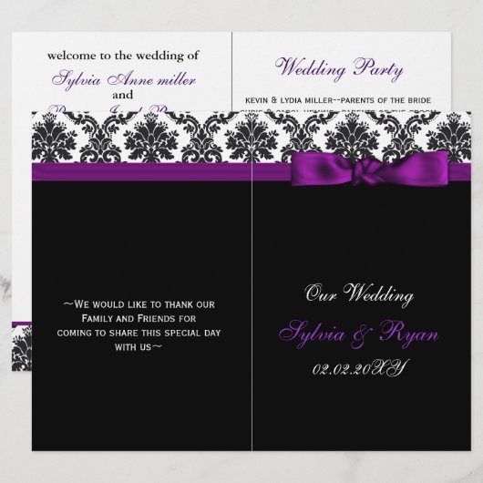 Damast, lila Lesebrillenpfeife (Vorne/Hinten)