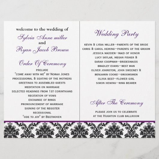 Damast, lila Lesebrillenpfeife (Rückseite)