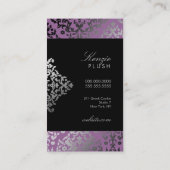 Damast-lila Plüsch der Blendungs-311 Visitenkarte (Rückseite)