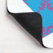 Damast Magentarot-Aqua 2 Mousepad (Ecke)