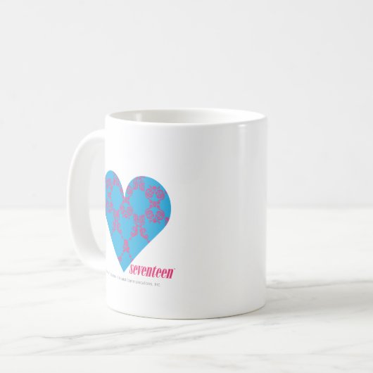 Damast Magentarot-Aqua 3 Kaffeetasse (Vorderseite Links)