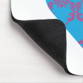 Damast Magentarot-Aqua 3 Mousepad (Ecke)