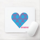 Damast Magentarot-Aqua 3 Mousepad (Mit Mouse)