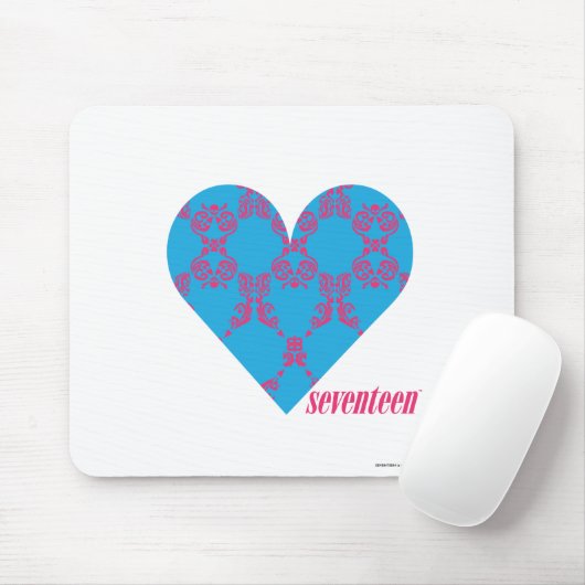 Damast Magentarot-Aqua 3 Mousepad (Mit Mouse)