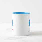 Damast Magentarot-Aqua 3 Tasse (Zentrum)