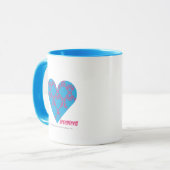 Damast Magentarot-Aqua 3 Tasse (Vorderseite Links)