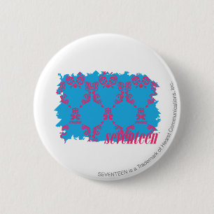 Damast Magentarot-Aqua 4 Button