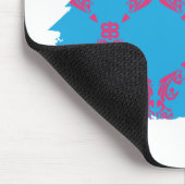 Damast Magentarot-Aqua 4 Mousepad (Ecke)