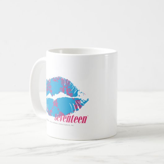 Damast Magentarot-Aqua Kaffeetasse (Vorderseite Links)