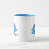 Damast Magentarot-Aqua Tasse (Zentrum)