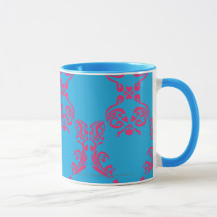 Damast Magentarot-Aqua Tasse