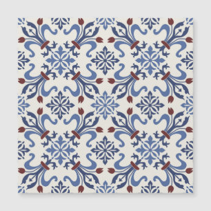 Damast-Majolika-Fliesendesign Magnetkarte
