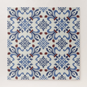 Damast-Majolika-Keramikfliesen-Design Puzzle