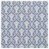 Damast Marineblau Barockmuster Stoff (Muster)