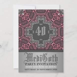 Damast Mittelalterliches Gothic Thema Party Einlad Einladung