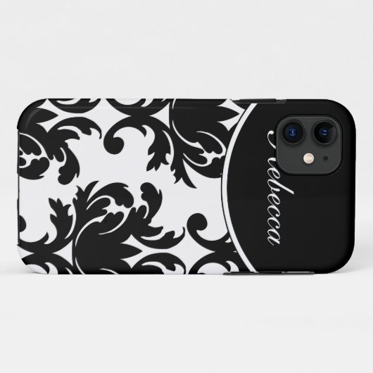 Damast-Monogramm iPhone 5 Hüllen (Rückseite (Horizontal))