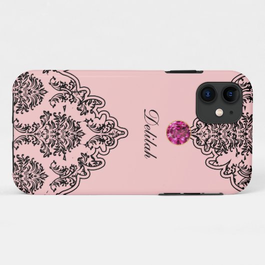 Damast-Monogramm iPhone 5 Hüllen (Rückseite (Horizontal))