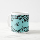 Damast-Monogramm Kaffeetasse (Vorderseite Links)
