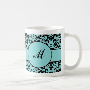 Damast-Monogramm Kaffeetasse