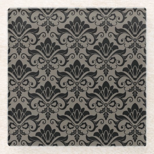 Damast-Muster 2 Glasuntersetzer (Vorderseite)