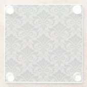 Damast-Muster 2 Glasuntersetzer (Rückseite)