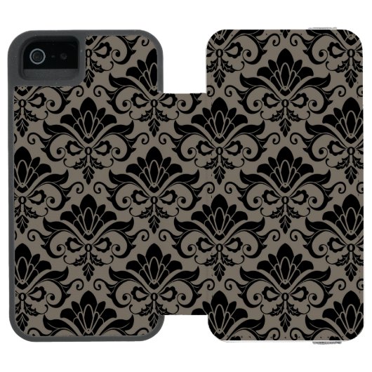 Damast-Muster 2 Incipio iPhone Geldbeutel-Hülle (Folio Geöffnet)