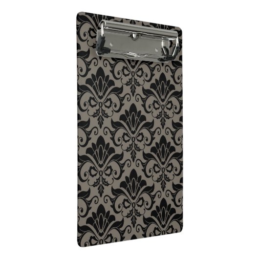 Damast-Muster 2 Mini Klemmbrett (Schrägansicht)