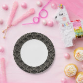 Damast Muster 2 Pappteller (Party)