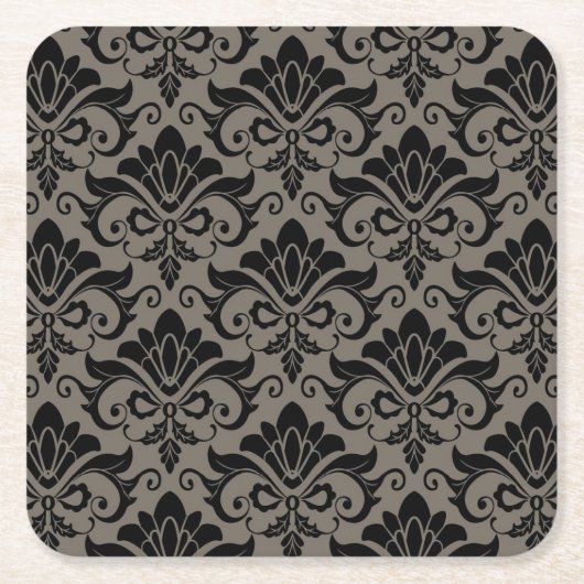 Damast-Muster 2 Rechteckiger Pappuntersetzer (Vorderseite)